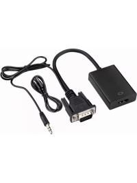 X-Level XCC7804 Ses Girişli VGA To HDMI Dönüştürücü (45 cm Aux Kablo 15 cm VGA Kablo)